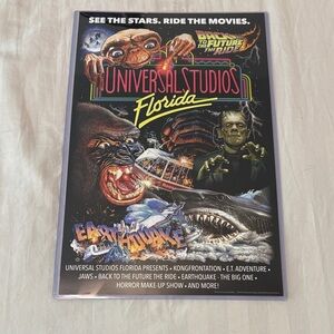 Universal Studios Florida Classic Movie Poster - Black, Red, Yellow